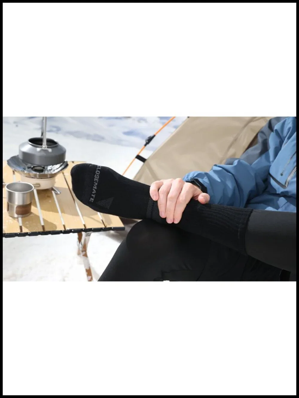 Men's Merino Wool Thermal Crew Socks 3-Pack Cushioned Arch Support Hiking